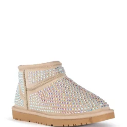 AKIRA FAIRYTALE BLING BOOTIE IN NUDE -AZALEA WANG Shop akira fairytale bling bootie in nude tan 3 3