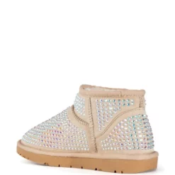 AKIRA FAIRYTALE BLING BOOTIE IN NUDE -AZALEA WANG Shop akira fairytale bling bootie in nude tan 4 4