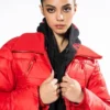 ALL IN MOTION CROP PUFFER -AZALEA WANG Shop all in motion crop puffer red 1 1