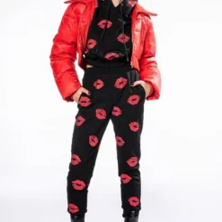 ALL IN MOTION CROP PUFFER -AZALEA WANG Shop all in motion crop puffer red 4 4