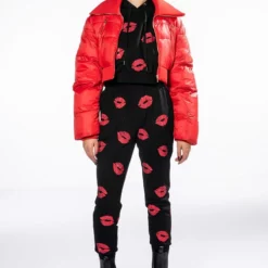 ALL IN MOTION CROP PUFFER -AZALEA WANG Shop all in motion crop puffer red 8 8