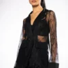 ALL OVER LACE BLAZER -AZALEA WANG Shop all over lace blazer black 1 1