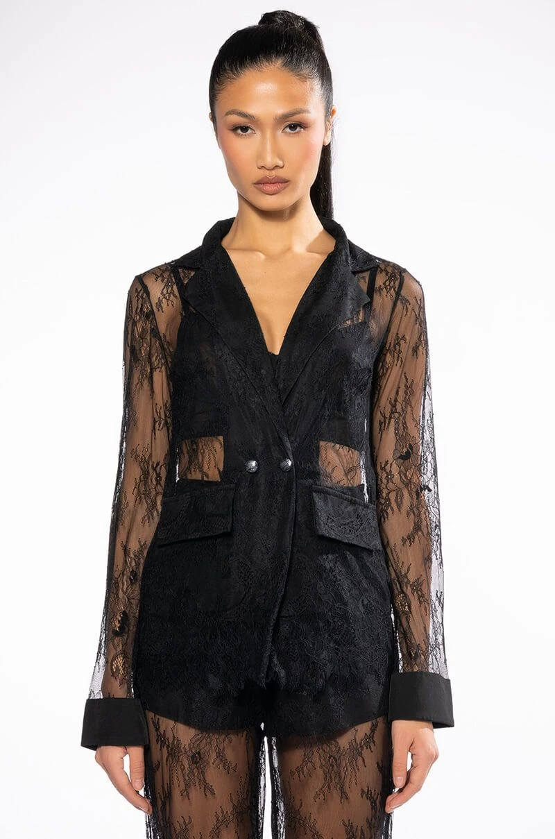 ALL OVER LACE BLAZER 5 ALL OVER LACE BLAZER - Image 3