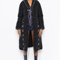 ALL THAT GLITTERS RHINESTONE SHOE LACE UP PUFFER