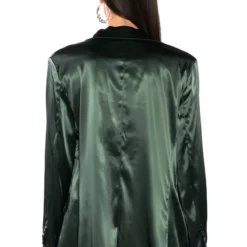 ALL THE RIGHT MOVES SATIN BLAZER -AZALEA WANG Shop all the right moves satin blazer olive 6 6