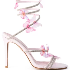 AZALEA WANG Shop -AZALEA WANG Shop azalea wang airborne butterfly rhinestone stiletto sandal in pink pink 2 2