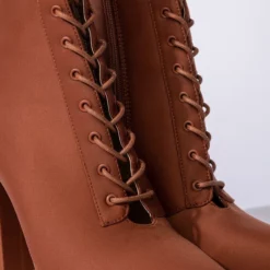 AZALEA WANG ALL FOR YOU CHUNKY BOOTIE IN RUST -AZALEA WANG Shop azalea wang all for you chunky bootie in rust rust 6 6