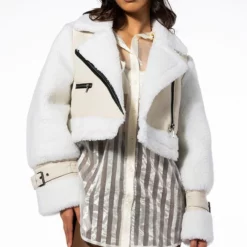 MACKY BREAK APART TEDDY PLEATHER TRENCH