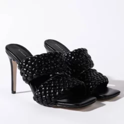 AZALEA WANG ALL YOUR LOVE STILETTO SANDAL IN BLACK -AZALEA WANG Shop azalea wang all your love stiletto sandal in black black 4 4