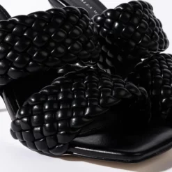 AZALEA WANG ALL YOUR LOVE STILETTO SANDAL IN BLACK -AZALEA WANG Shop azalea wang all your love stiletto sandal in black black 6 6