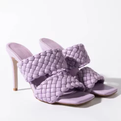 AZALEA WANG ALL YOUR LOVE STILETTO SANDAL IN PURPLE -AZALEA WANG Shop azalea wang all your love stiletto sandal in purple purple 4 4