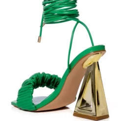 AZALEA WANG AMIE CHUNKY SANDAL IN GREEN -AZALEA WANG Shop azalea wang amie chunky sandal in green green 4 4