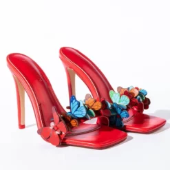 AZALEA WANG ANGEL ENERGY STILETTO SANDAL IN RED -AZALEA WANG Shop azalea wang angel energy stiletto sandal in red red 4 4