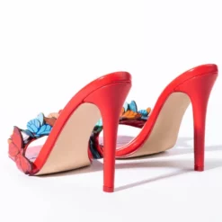 AZALEA WANG ANGEL ENERGY STILETTO SANDAL IN RED -AZALEA WANG Shop azalea wang angel energy stiletto sandal in red red 5 5