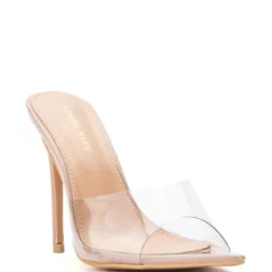 AZALEA WANG ANNETTE SLIP ON NUDE MULE -AZALEA WANG Shop azalea wang annette slip on nude mule nude 3 3