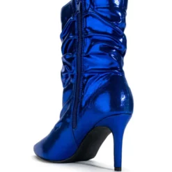 AZALEA WANG ARIELLA SLOUCH STILETTO BOOTIE IN BLUE -AZALEA WANG Shop azalea wang ariella slouch stiletto bootie in blue blue 4 4