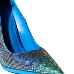 AZALEA WANG AS YOU WISH EMBELLISHED PUMP IN BLUE MULTI -AZALEA WANG Shop azalea wang as you wish embellished pump in blue multi blue multi 5 5