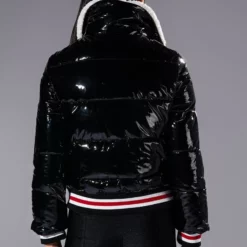 AZALEA WANG ASPEN SKI TRIP PUFFER WITH VARSITY TRIM -AZALEA WANG Shop azalea wang aspen ski trip puffer with varsity trim black multi 6 6