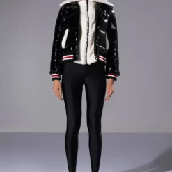 AZALEA WANG ASPEN SKI TRIP PUFFER WITH VARSITY TRIM -AZALEA WANG Shop azalea wang aspen ski trip puffer with varsity trim black multi 8 8