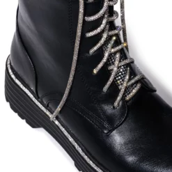 AZALEA WANG ATTENTIVE EMBELLISHED BOOTIE IN BLACK -AZALEA WANG Shop azalea wang attentive embellished bootie in black black 5 5