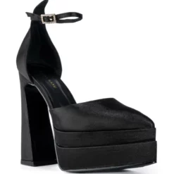 AZALEA WANG BADDEST OF THEM ALL CHUNKY PUMP IN BLACK -AZALEA WANG Shop azalea wang baddest of them all chunky pump in black black 3 3