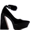 AZALEA WANG BOUDOIR CHUNKY PLATFORM PUMP IN BLACK
