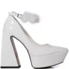 AZALEA WANG BOUDOIR CHUNKY PLATFORM PUMP IN WHITE