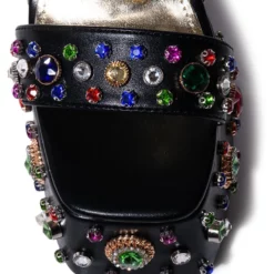 AZALEA WANG BREEZE EMBELLISHED CHUNKY SANDAL IN BLACK 11 AZALEA WANG BREEZE EMBELLISHED CHUNKY SANDAL IN BLACK -AZALEA WANG Shop azalea wang breeze embellished chunky sandal in black black 5 5