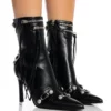 AZALEA WANG BROOKLYN PU BOOTIE IN BLACK -AZALEA WANG Shop azalea wang brooklyn baby stiletto bootie in black black 1 1