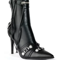 AZALEA WANG BROOKLYN PU BOOTIE IN BLACK -AZALEA WANG Shop azalea wang brooklyn baby stiletto bootie in black black 3 3