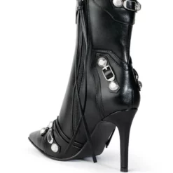 AZALEA WANG BROOKLYN PU BOOTIE IN BLACK -AZALEA WANG Shop azalea wang brooklyn baby stiletto bootie in black black 5 5