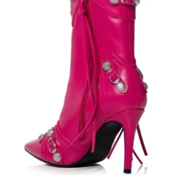 AZALEA WANG BROOKLYN PU BOOTIE IN PINK -AZALEA WANG Shop azalea wang brooklyn pu bootie in pink pink 4 4