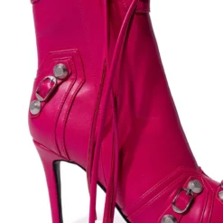 AZALEA WANG BROOKLYN PU BOOTIE IN PINK -AZALEA WANG Shop azalea wang brooklyn pu bootie in pink pink 5 5