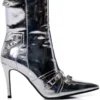 AZALEA WANG BROOKLYN STILETTO BOOTIE IN SILVER -AZALEA WANG Shop azalea wang brooklyn stiletto bootie in silver silver 2 2