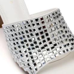 AZALEA WANG BUFFALO EMBELLIHED SANDAL IN WHITE -AZALEA WANG Shop azalea wang buffalo embellihed sandal in white white 5 5 c1