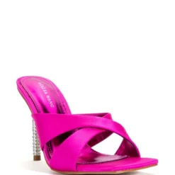 AZALEA WANG CANDID BLING STILETTO SANDAL IN FUCHSIA -AZALEA WANG Shop azalea wang candid bling stiletto sandal in fuchsia fuchsia 3 3