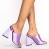 AZALEA WANG CAUGHT IN A DREAM CHUNKY SANDAL IN PURPLE