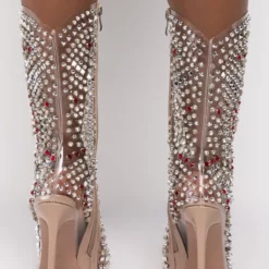 AZALEA WANG CENTER OF ATTENTION WESTERN STILETTO BOOTIE IN NUDE -AZALEA WANG Shop azalea wang center of attention stiletto bootie in nude nude 4 4