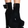AZALEA WANG CHARMER CHUNKY PLATFORM BOOTIE IN BLACK -AZALEA WANG Shop azalea wang charmer chunky platform bootie in black black 1 1