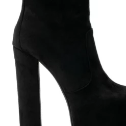 AZALEA WANG CHARMER CHUNKY PLATFORM BOOTIE IN BLACK -AZALEA WANG Shop azalea wang charmer chunky platform bootie in black black 5 5