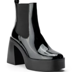 AZALEA WANG CHERRY CHUNKY BOOTIE IN BLACK -AZALEA WANG Shop azalea wang cherry chunky bootie in black black 3 3