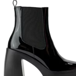 AZALEA WANG CHERRY CHUNKY BOOTIE IN BLACK -AZALEA WANG Shop azalea wang cherry chunky bootie in black black 5 5