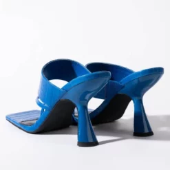 AZALEA WANG CITY DREAMS CHUNKY SANDAL IN BLUE -AZALEA WANG Shop azalea wang city dreams chunky sandal in blue blue 5 5