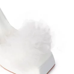 AZALEA WANG COLADA WHITE TULLE SANDAL -AZALEA WANG Shop azalea wang colada white tulle sandal white 5 5 c1