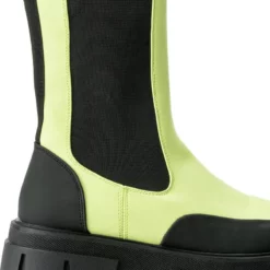 AZALEA WANG CRAZY LIKE ME FLATFORM BOOTIE IN LIME -AZALEA WANG Shop azalea wang crazy like me flatform bootie in lime lime 5 5