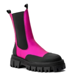 AZALEA WANG GENEVIEVE FLATFORM BOOTIE IN PINK -AZALEA WANG Shop azalea wang crazy like me flatform bootie in pink pink 3 3