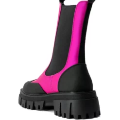 AZALEA WANG GENEVIEVE FLATFORM BOOTIE IN PINK -AZALEA WANG Shop azalea wang crazy like me flatform bootie in pink pink 4 4