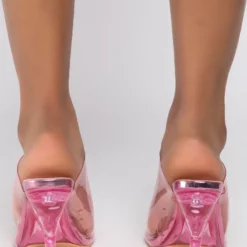 AZALEA WANG CROSS MY HEART STILETTO SANDAL IN PINK -AZALEA WANG Shop azalea wang cross my heart stiletto sandal in pink pink 4 4