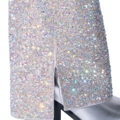 AZALEA WANG CRYSTALIZED RHINESTONE EMBELLISHED WESTERN BOOT IN SILVER -AZALEA WANG Shop azalea wang crystalized rhinestone embellished western boot in silver silver 5 5