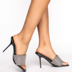 AZALEA WANG DIRTY DANCING STILETTO SANDAL IN BLACK -AZALEA WANG Shop azalea wang dirty dancing stiletto sandal in black black 2 2